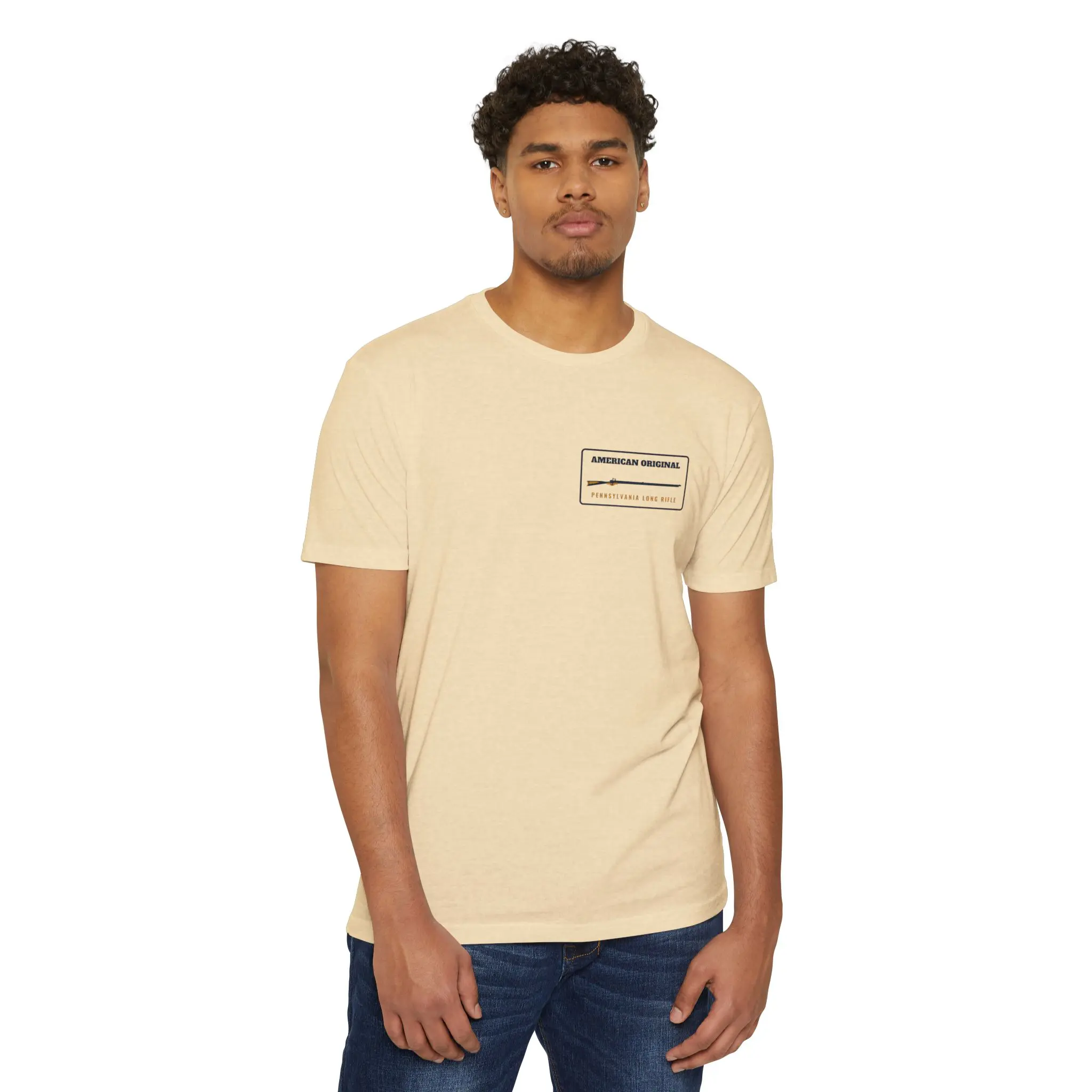 American Original Long Rifle T-Shirt | Pennsylvania Blueprint Front and Back Tee - Image 3