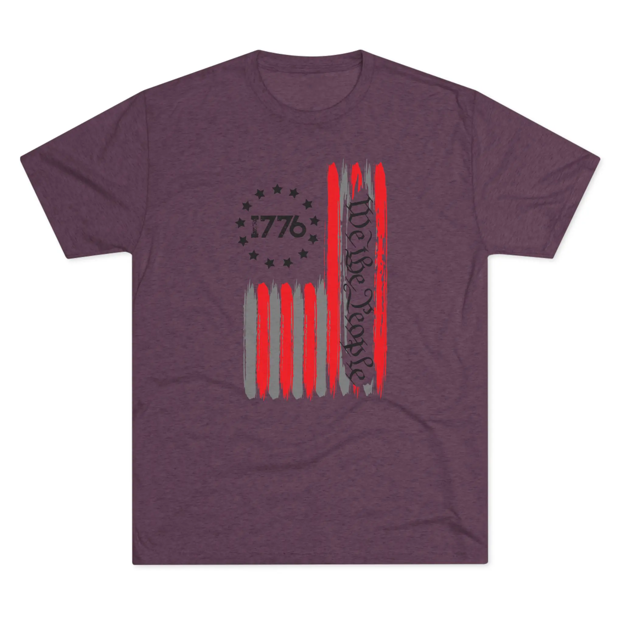 We the People 1776 Flag Tri-Blend Tee | Distressed Betsy Ross Flag Shirt - Image 13