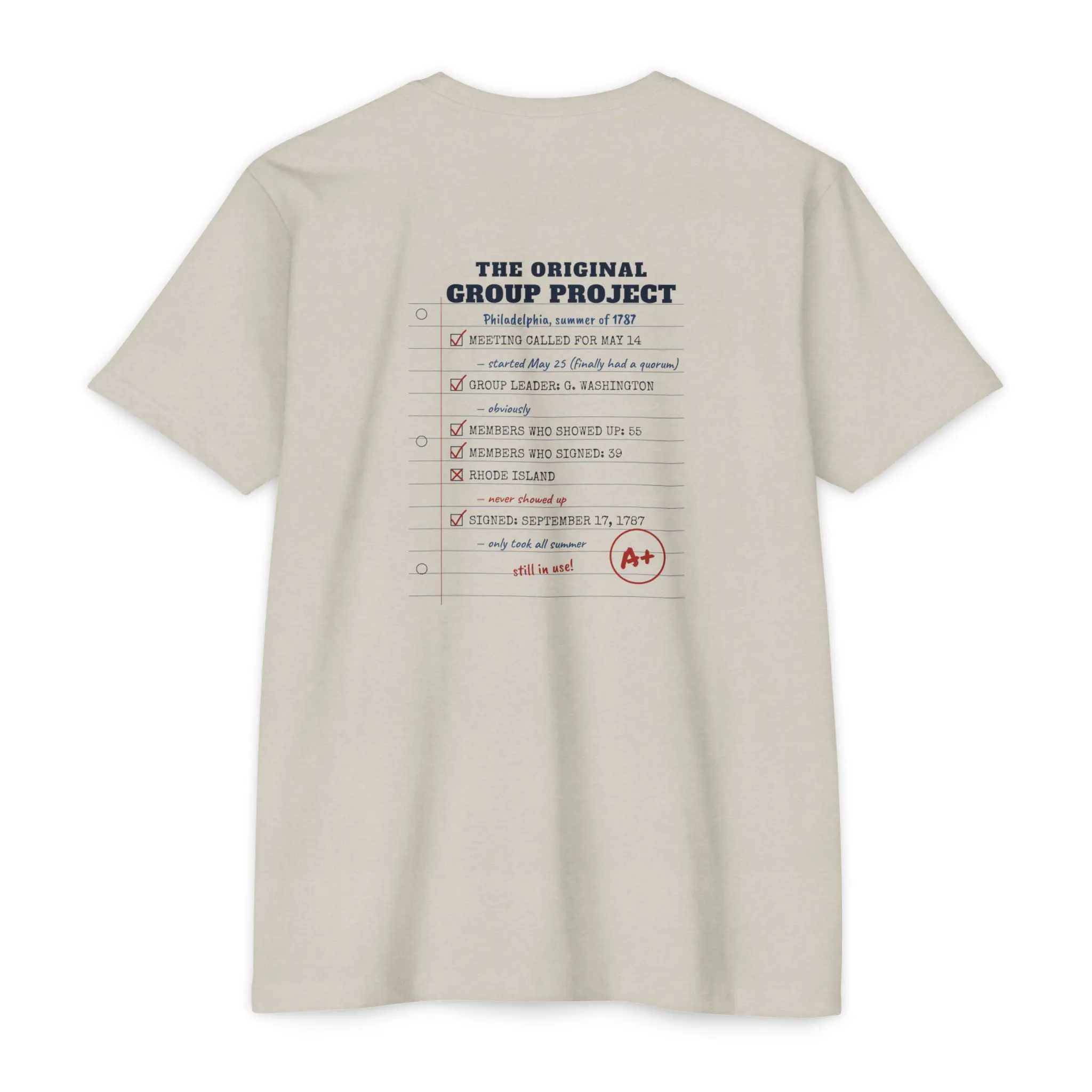 The Original Group Project T-Shirt | 1787 Convention Front and Back Tee - Image 6