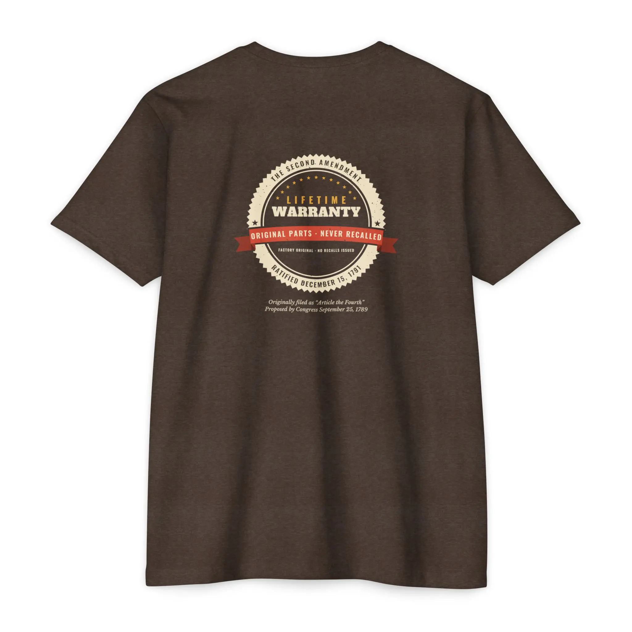 Lifetime Warranty 1791 T-Shirt | Second Amendment Front and Back Tee - Image 10