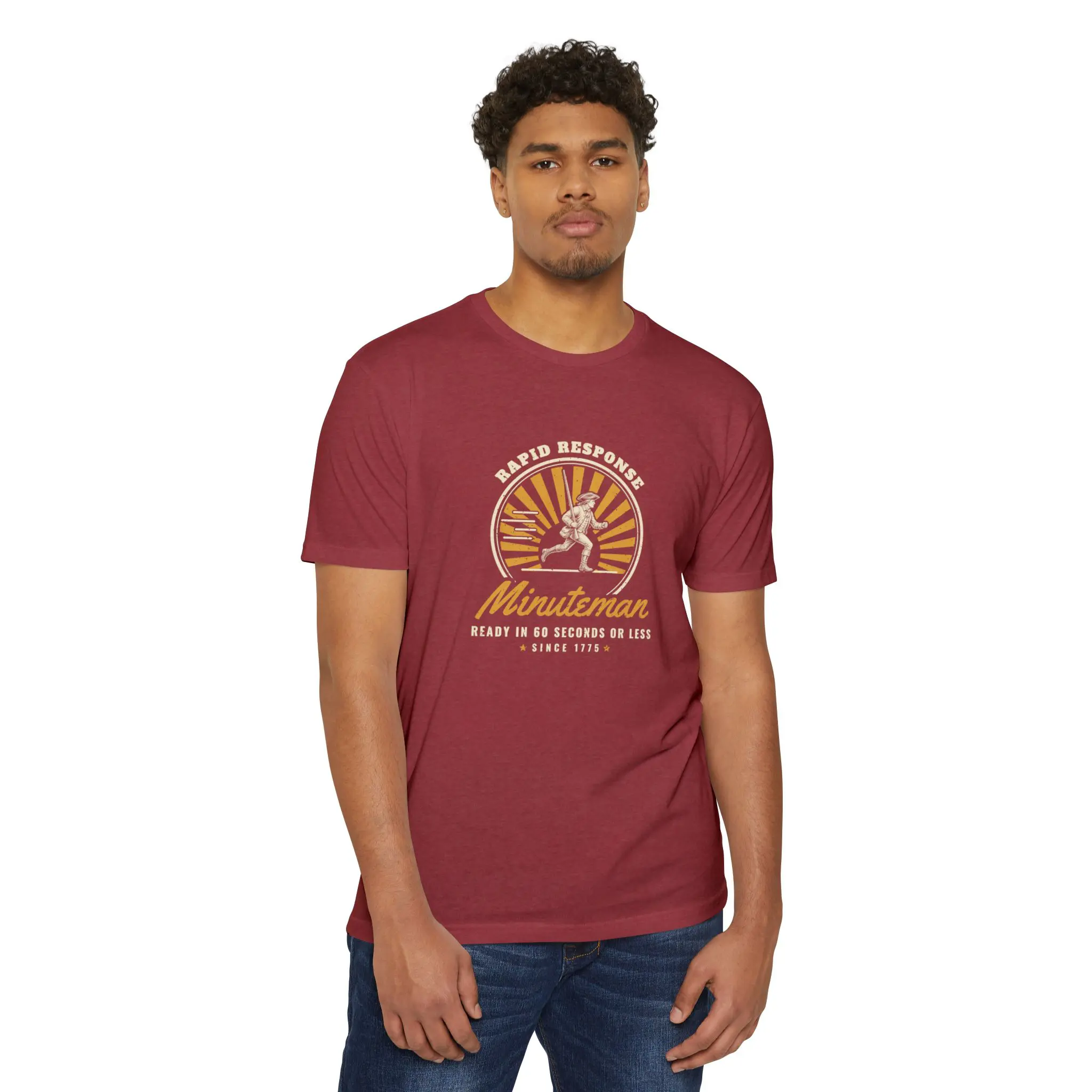 Minuteman Rapid Response T-Shirt | Funny Revolutionary War 1775 Tee - Image 15