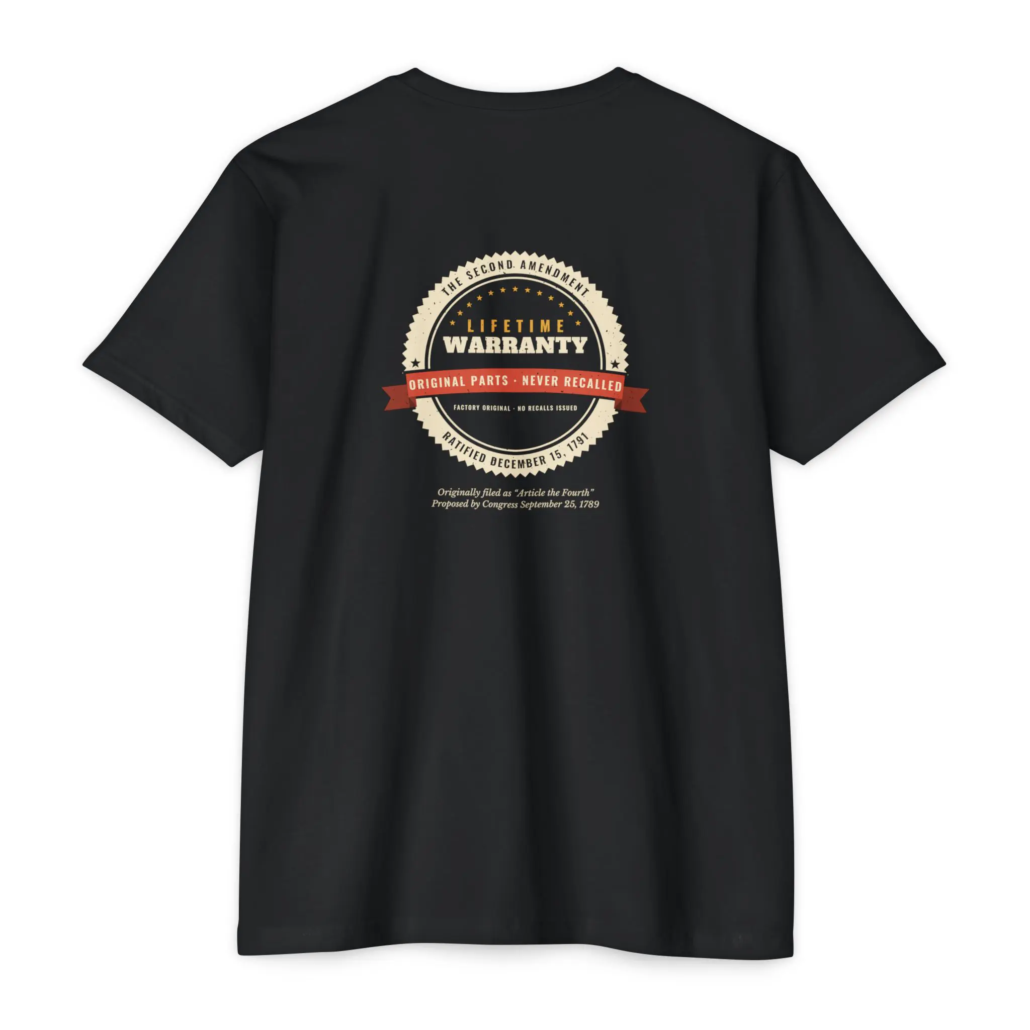 Lifetime Warranty 1791 T-Shirt | Second Amendment Front and Back Tee - Image 18