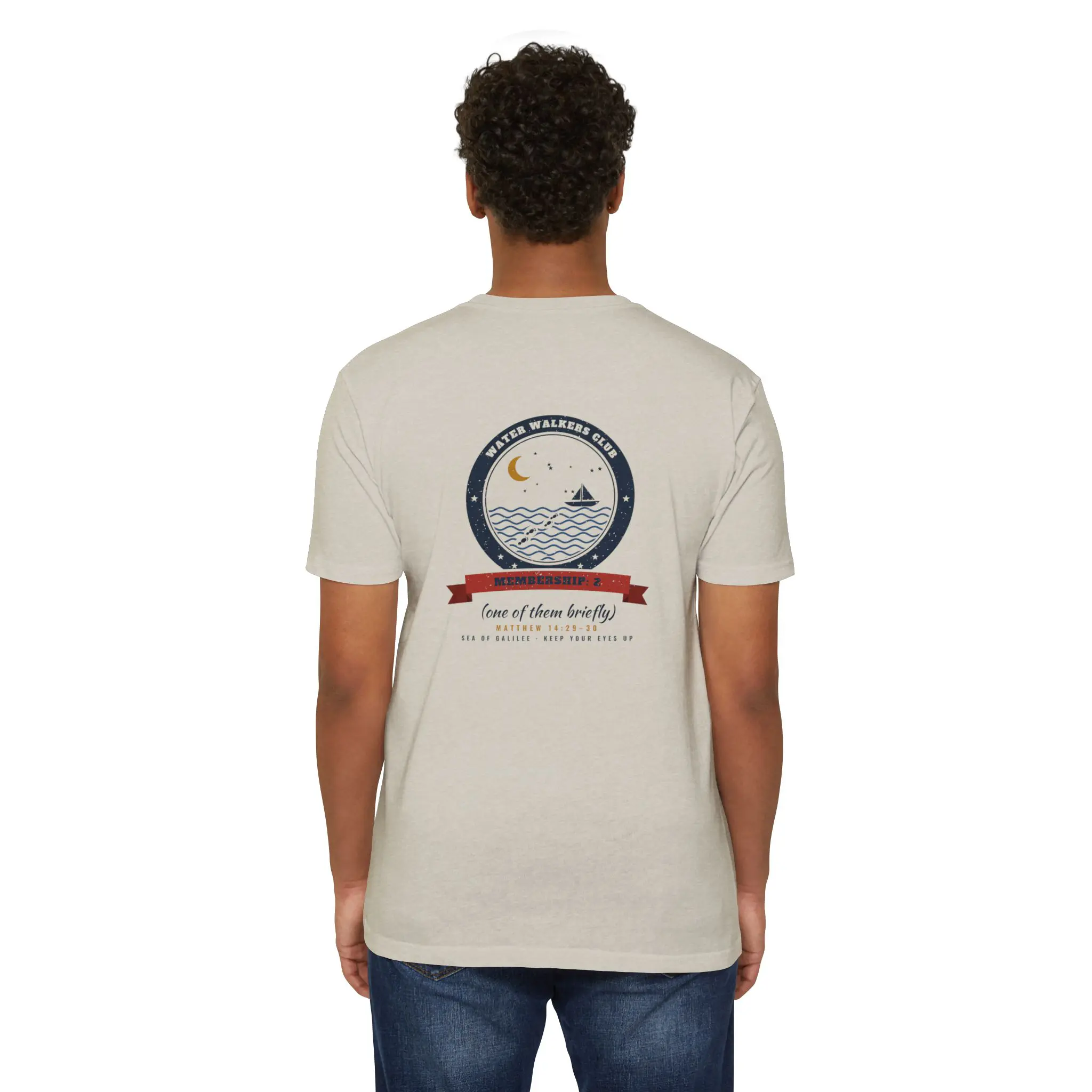 Water Walkers Club T-Shirt | Matthew 14 Front and Back Tee - Image 8