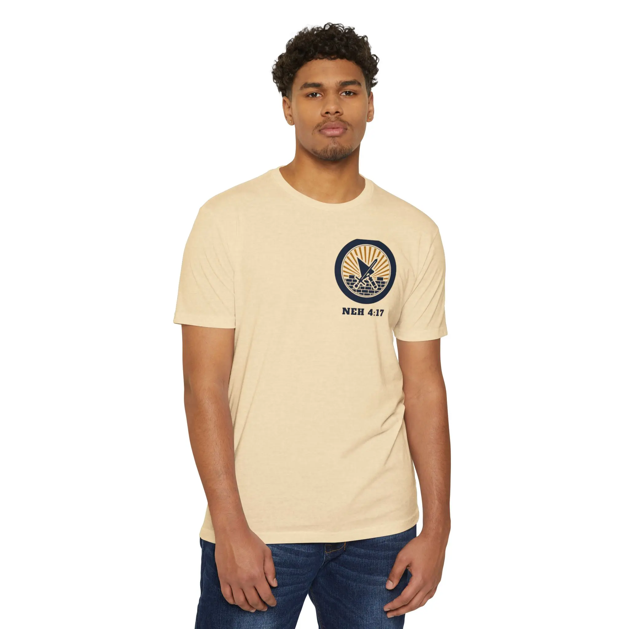 Builders & Watchmen T-Shirt | Nehemiah 4:17 Front and Back Tee - Image 3