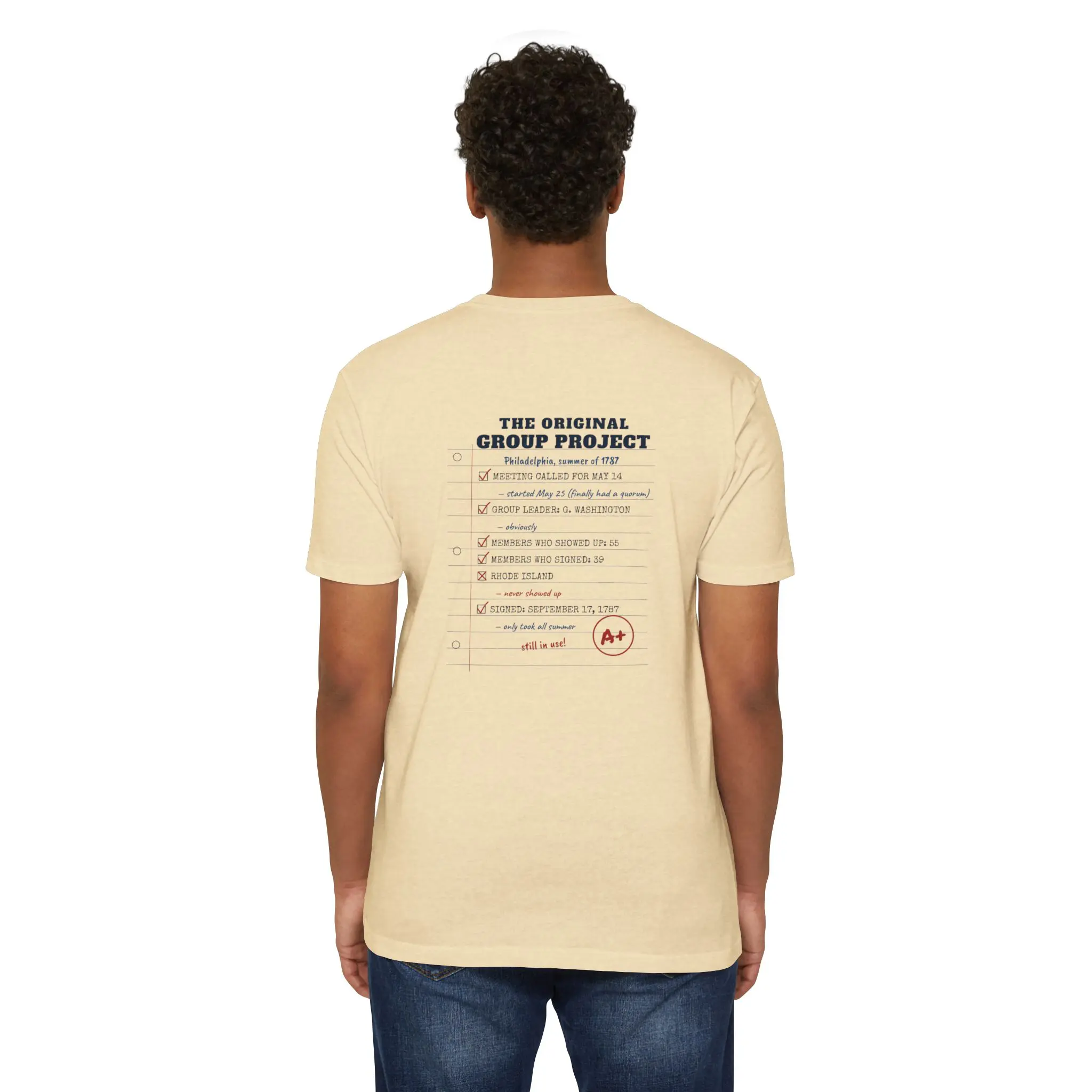 The Original Group Project T-Shirt | 1787 Convention Front and Back Tee - Image 4