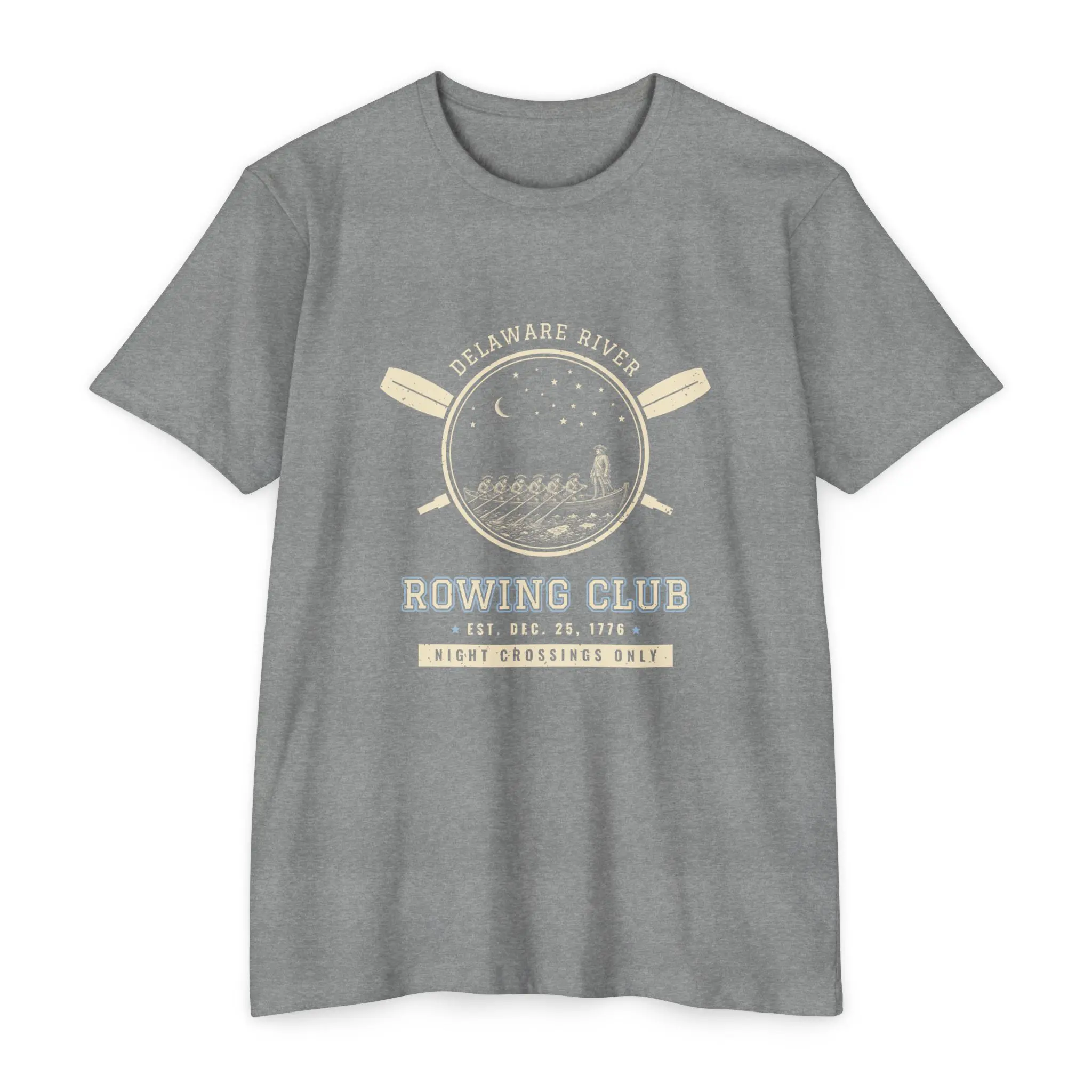 Delaware River Rowing Club T-Shirt | Funny Washington Crossing History Tee - Image 9