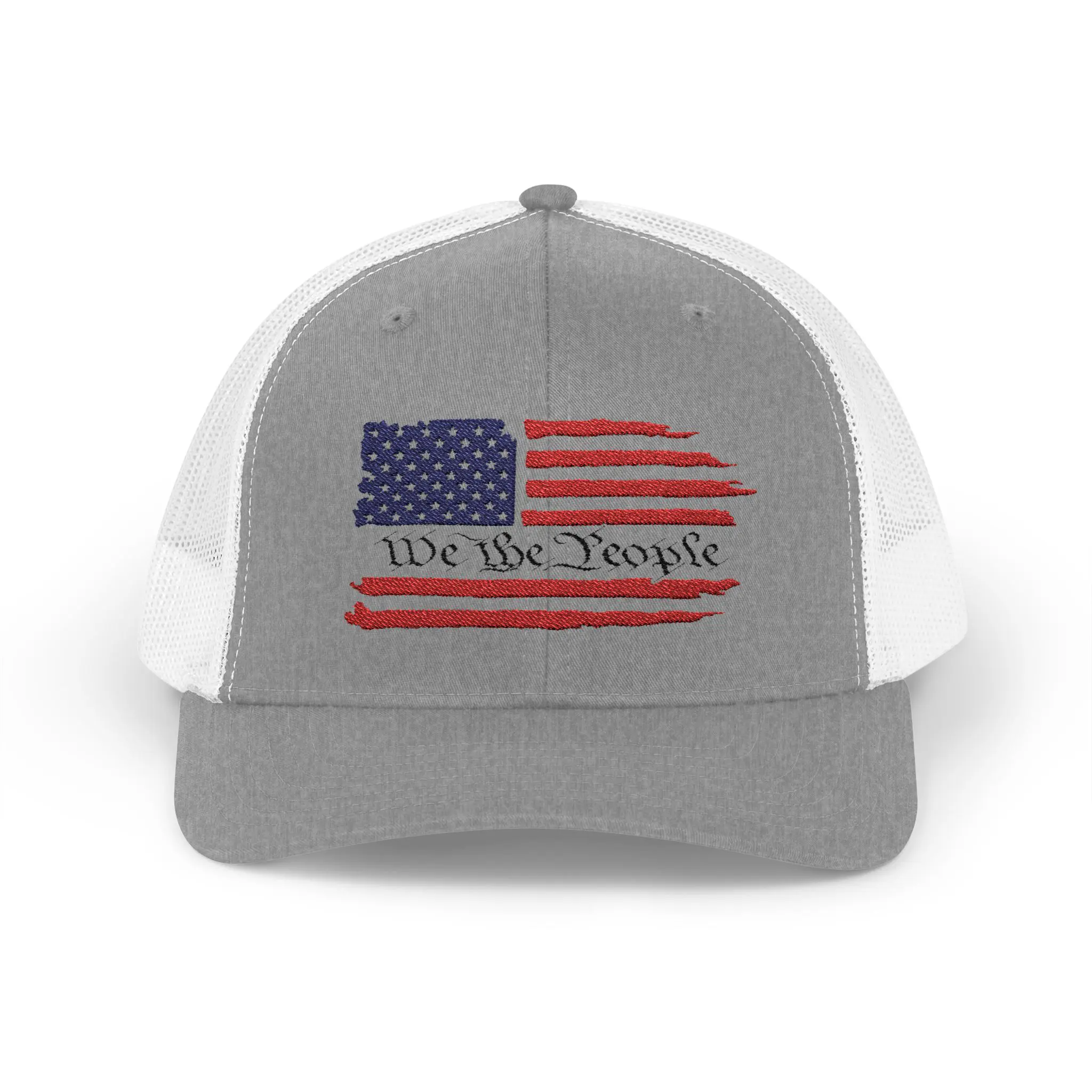 We the People American Flag Trucker Hat | Embroidered Patriotic Snapback - Image 21