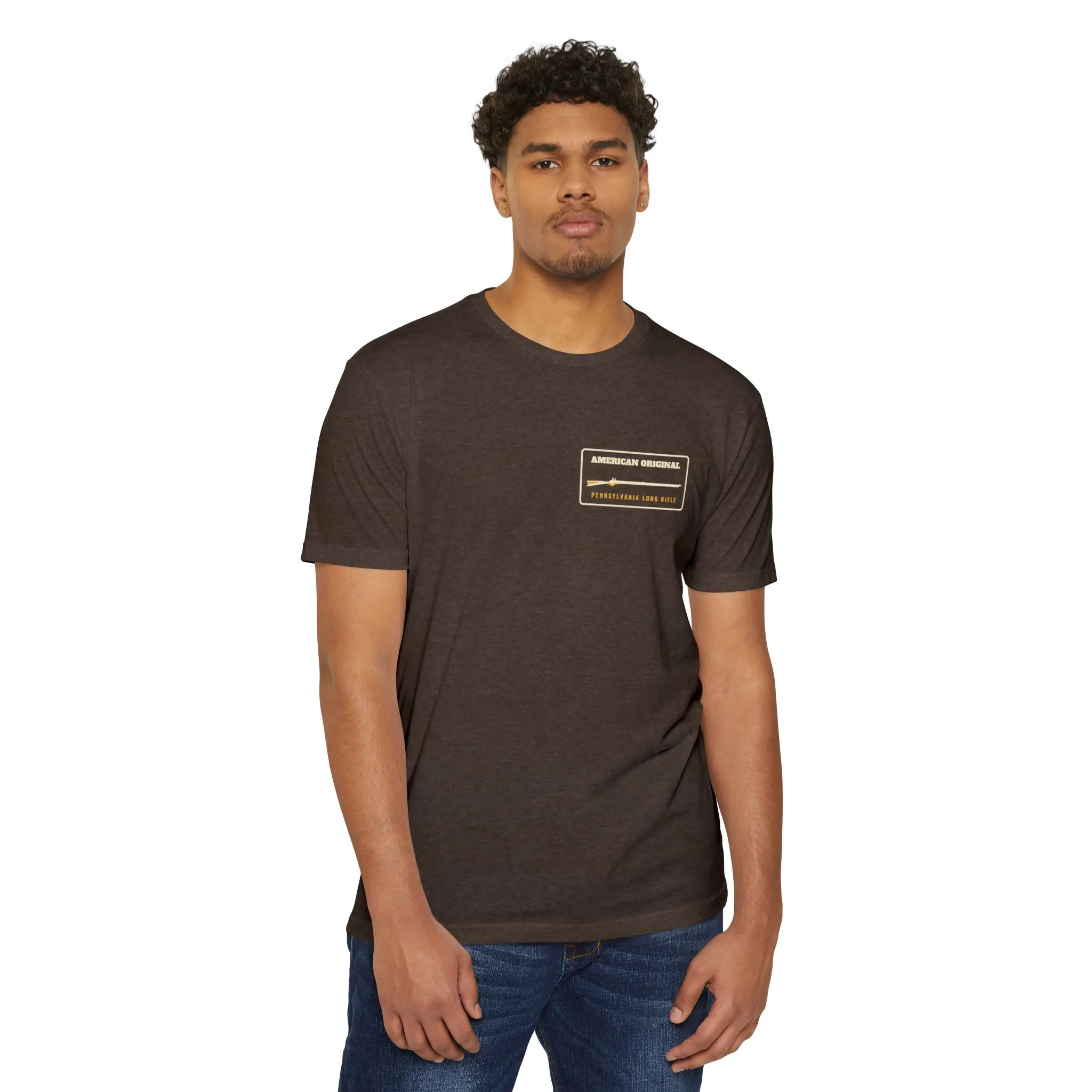 American Original Long Rifle T-Shirt | Pennsylvania Blueprint Front and Back Tee - Image 11