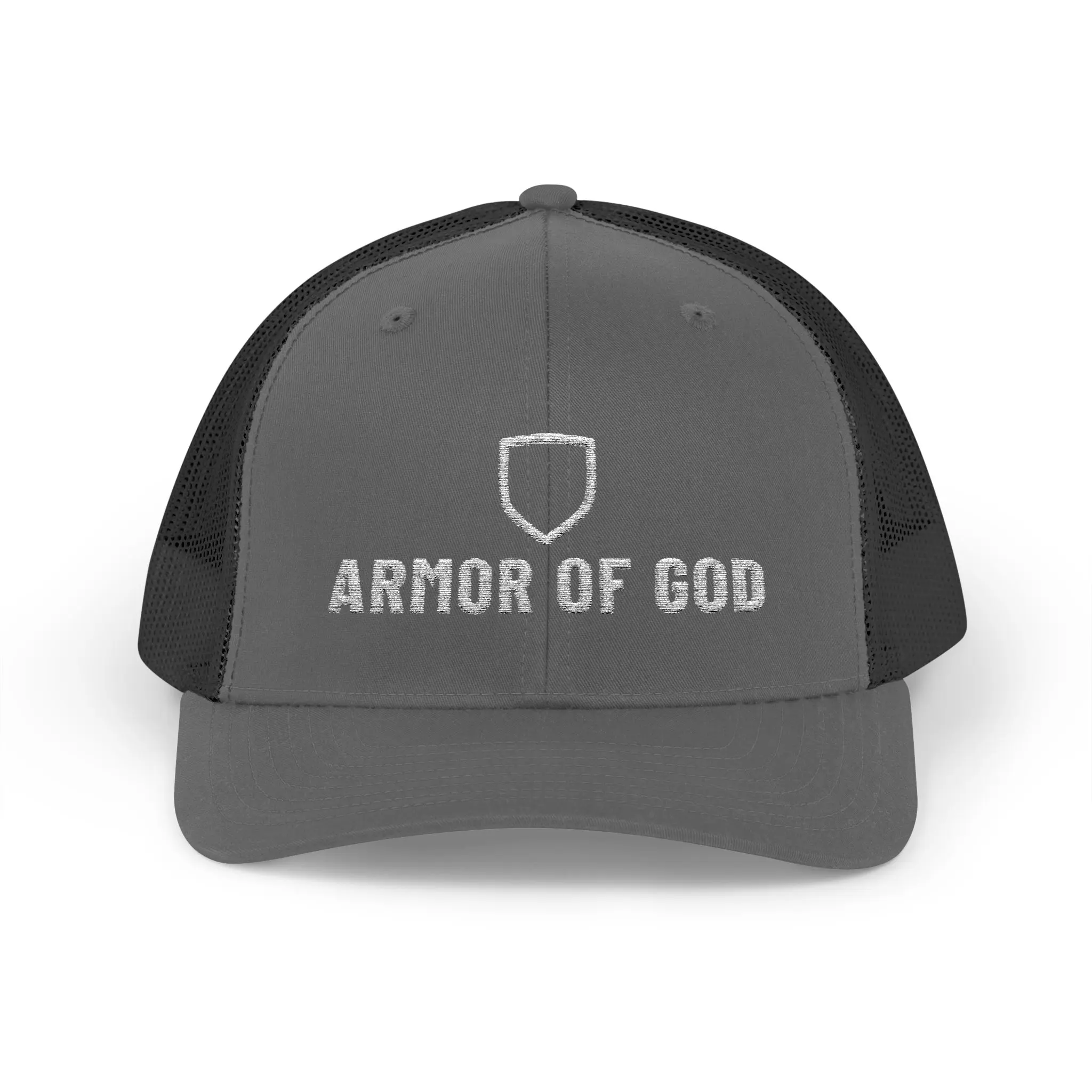Armor of God Trucker Hat | Embroidered Shield Christian Snapback - Image 9