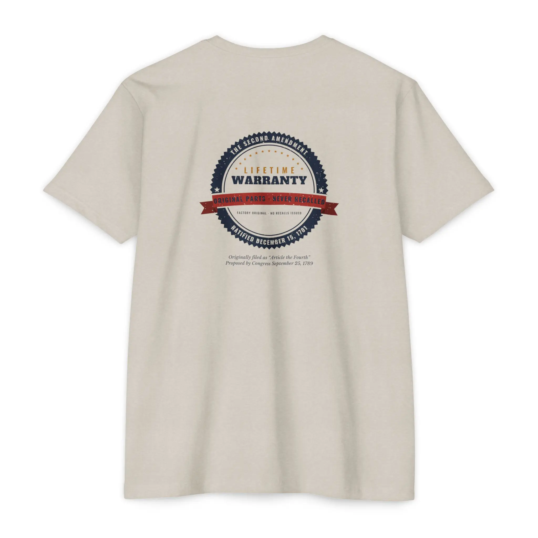 Lifetime Warranty 1791 T-Shirt | Second Amendment Front and Back Tee - Image 6