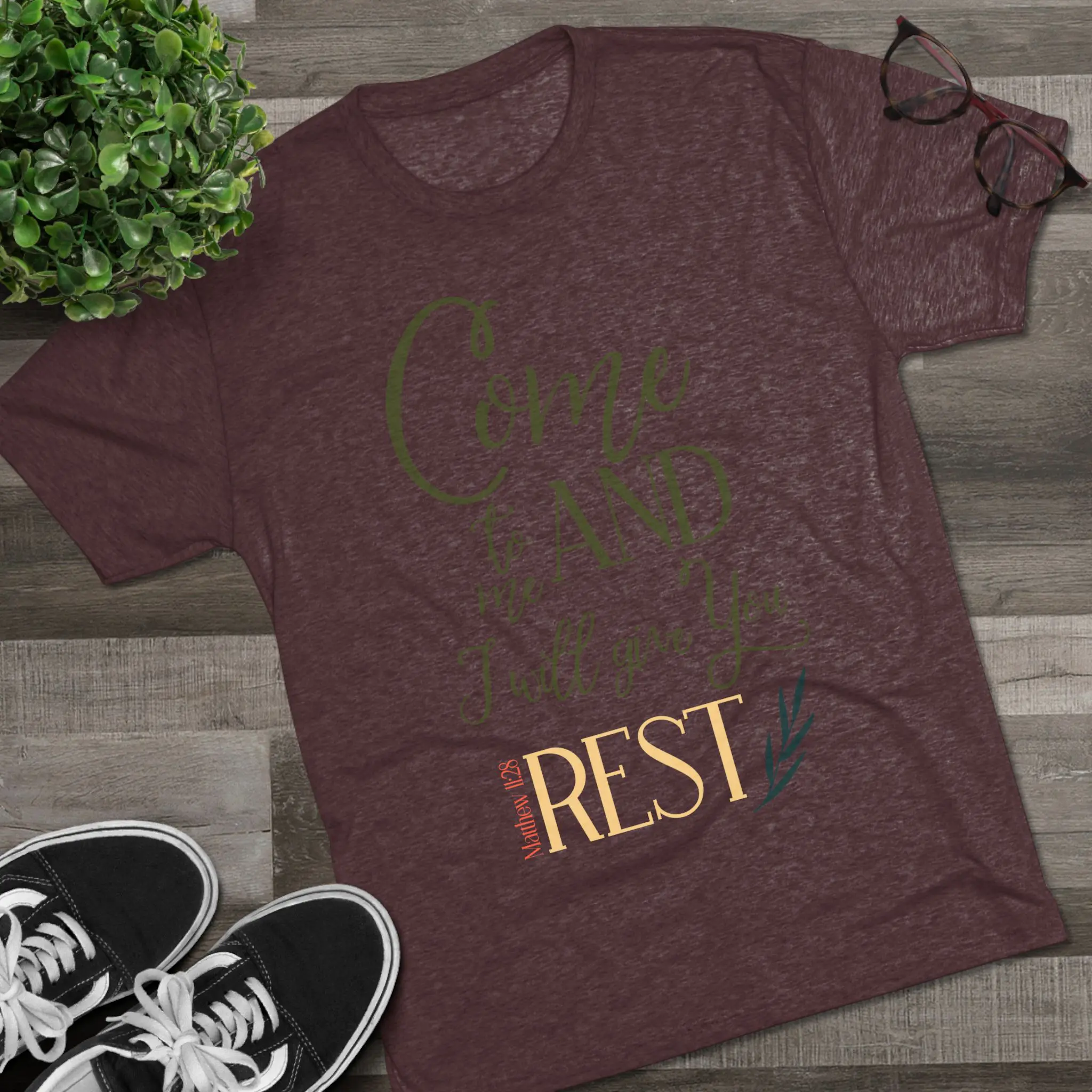 Come to Me and I Will Give You Rest Tee | Matthew 11:28 Christian Shirt - Image 15