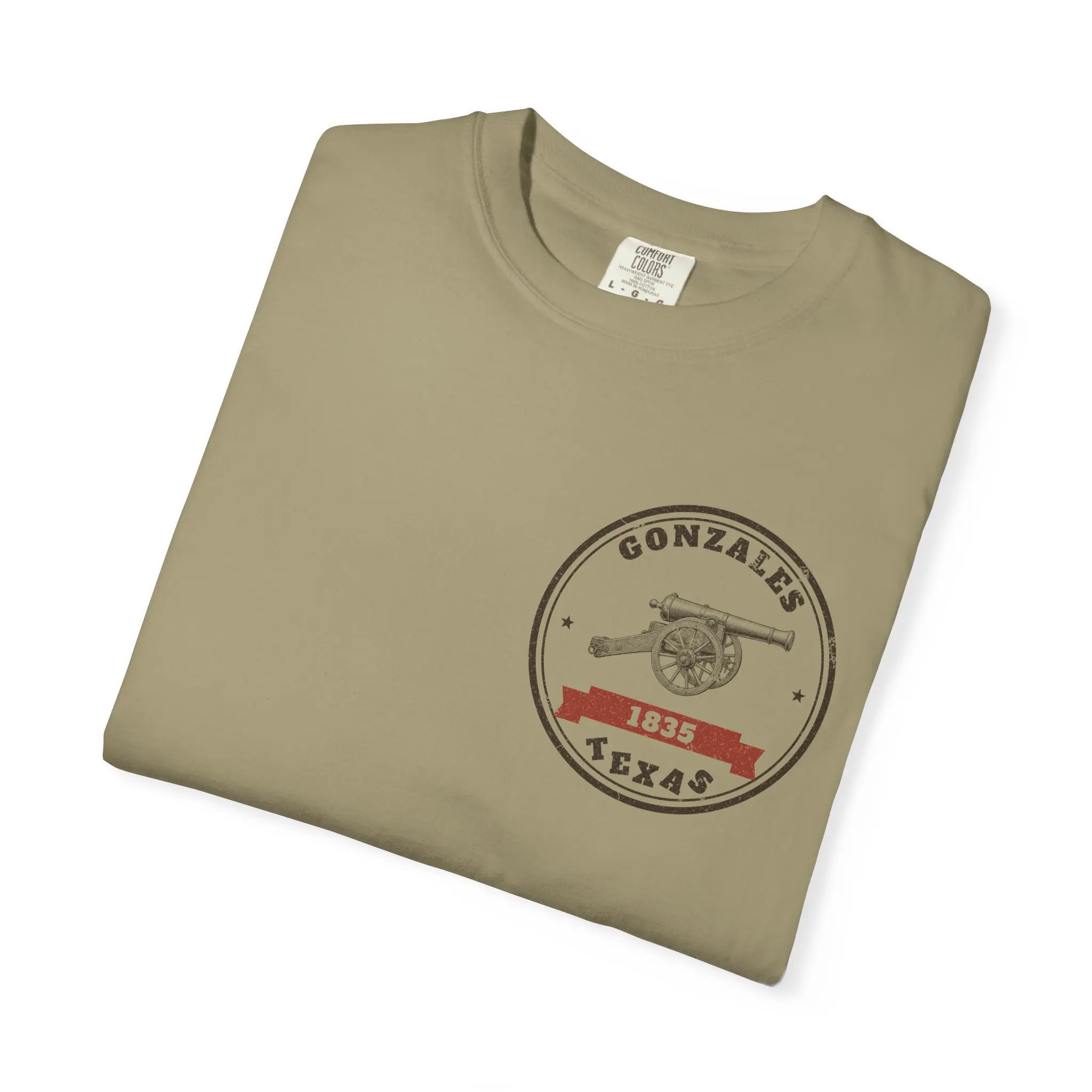 Borrowed It in 1831 T-Shirt | Gonzales Cannon 1835 Texas History Front and Back Tee - Image 7