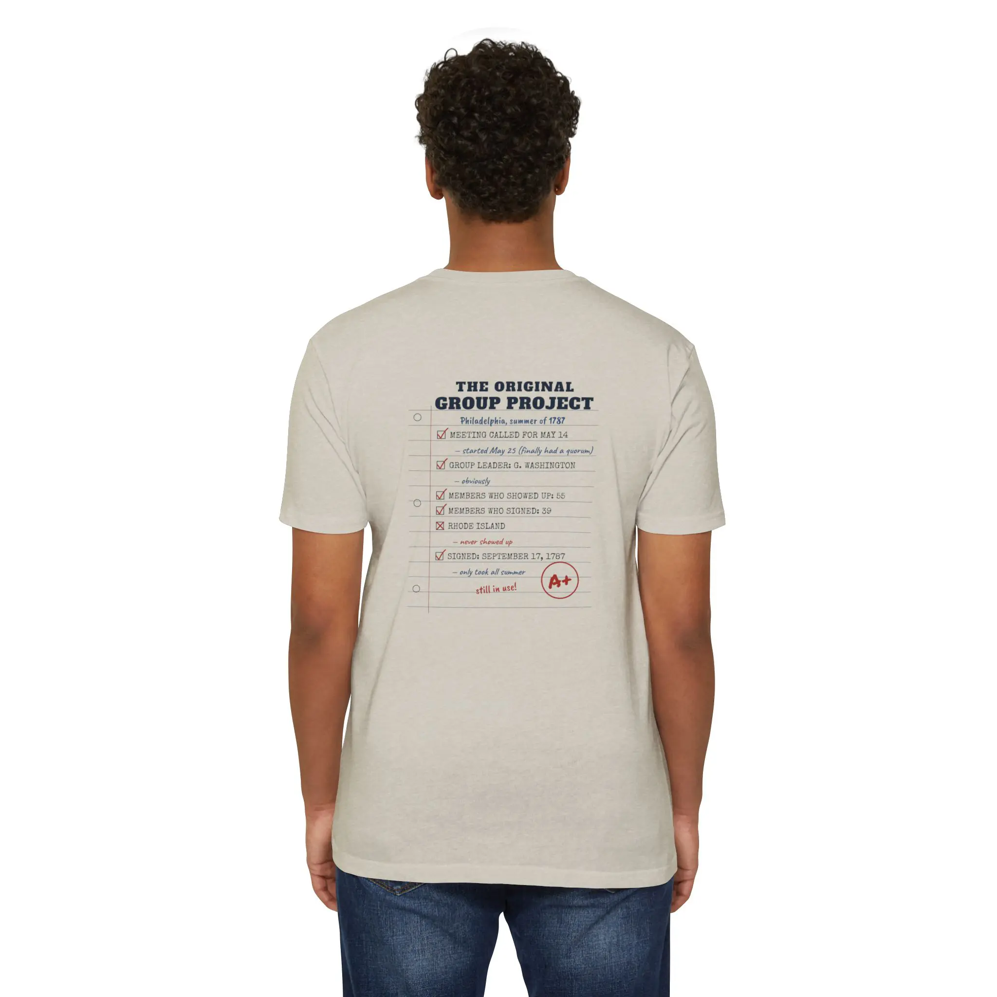 The Original Group Project T-Shirt | 1787 Convention Front and Back Tee - Image 8