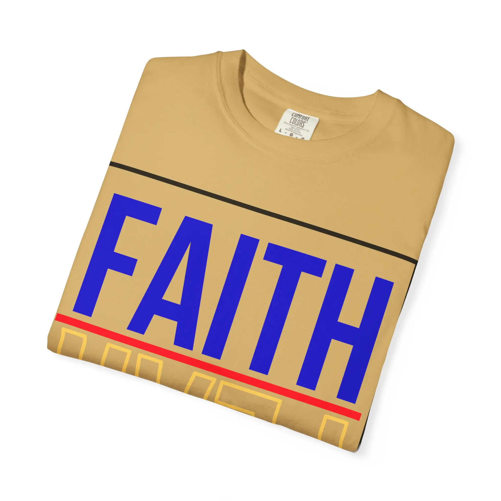 Faith Over Fear Psalm 118:6 Garment-Dyed Tee | Christian Statement Shirt - Image 7