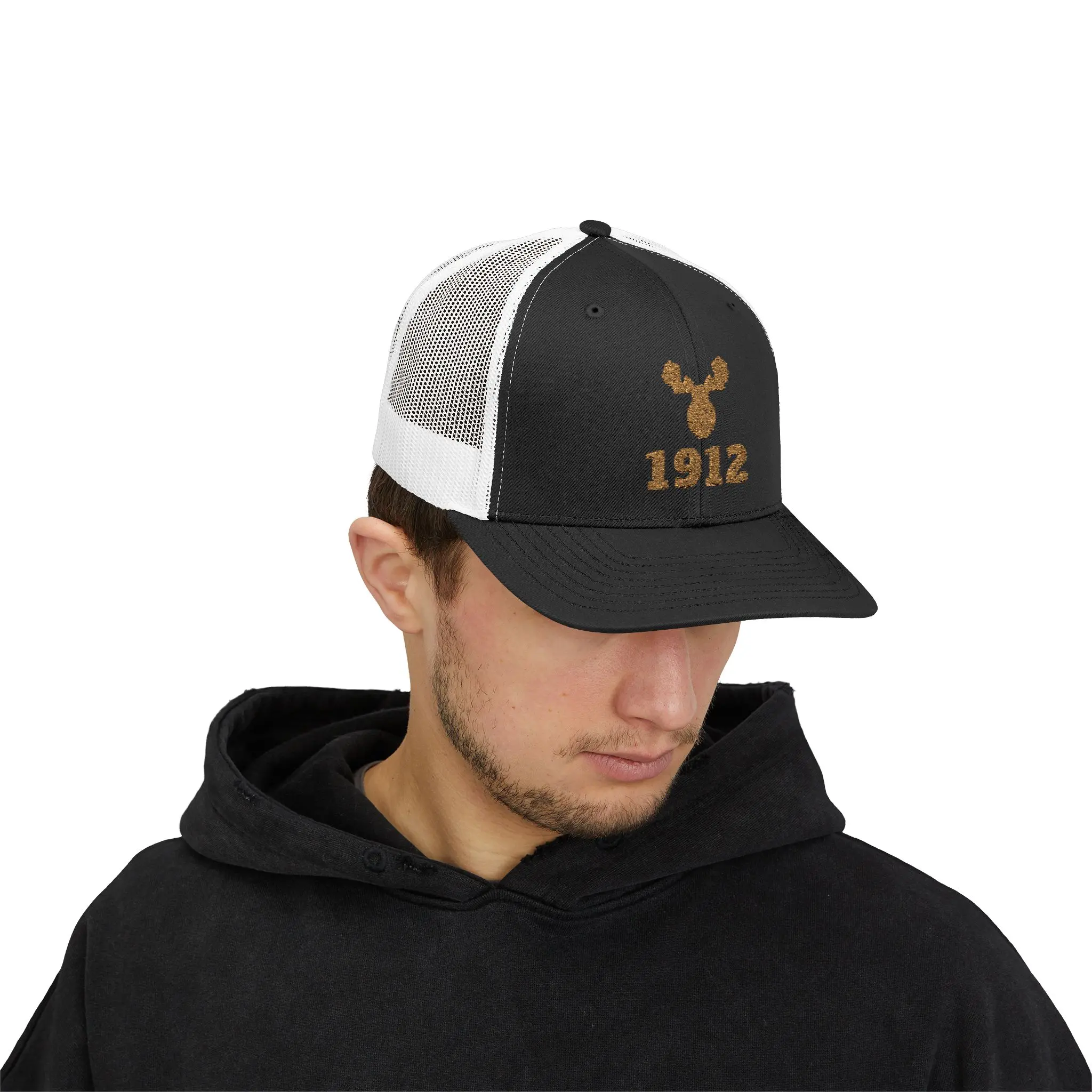 Bull Moose 1912 Trucker Hat | Gold Embroidered Antler Snapback - Image 7