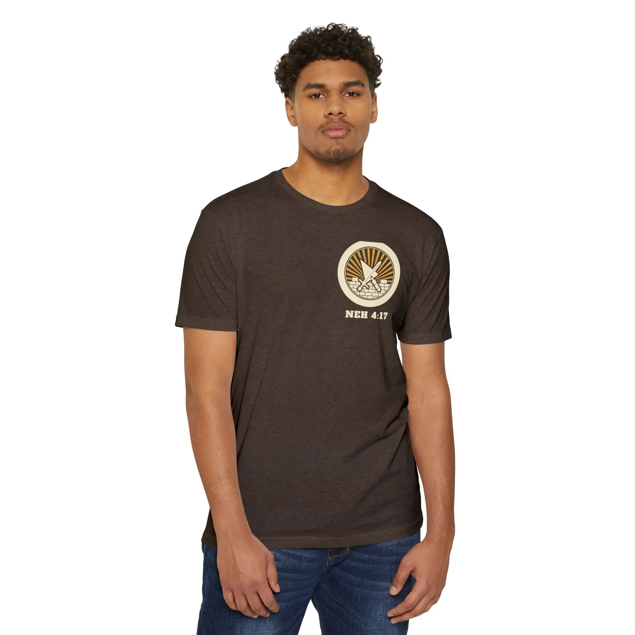 Builders & Watchmen T-Shirt | Nehemiah 4:17 Front and Back Tee - Image 11