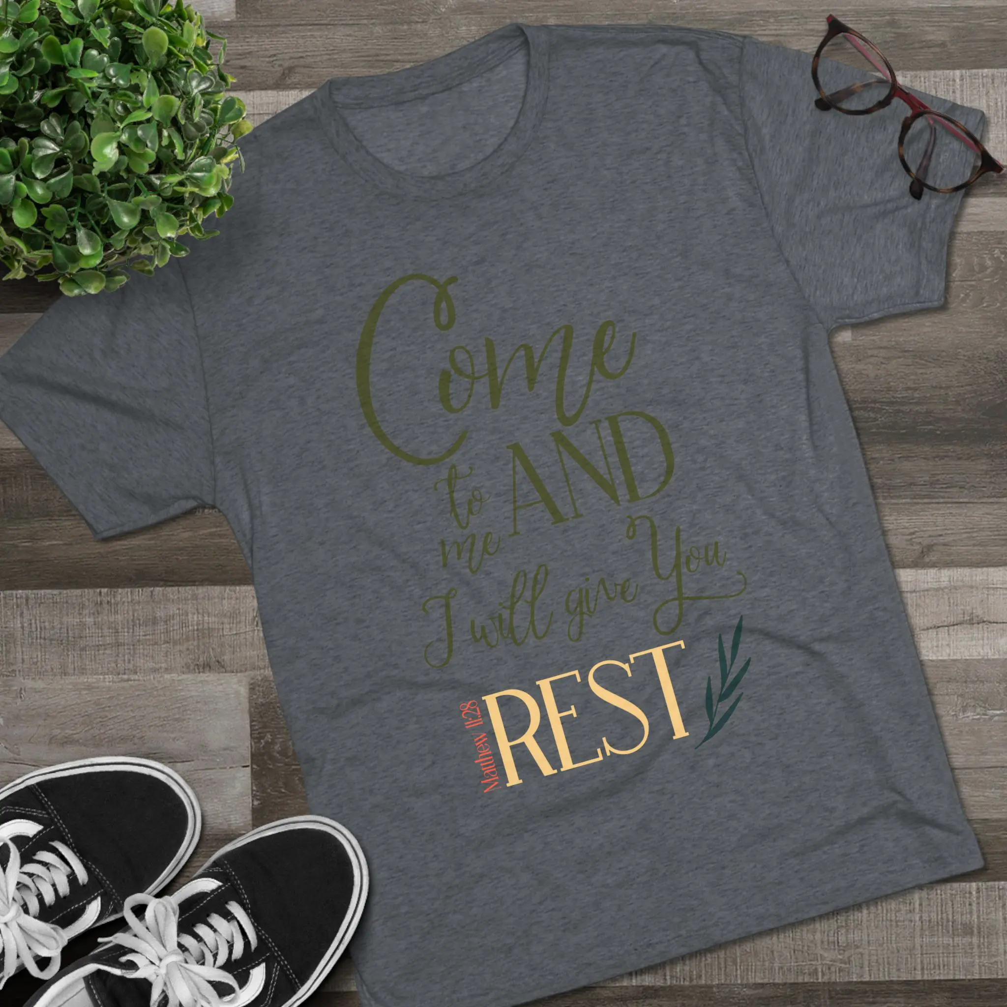 Come to Me and I Will Give You Rest Tee | Matthew 11:28 Christian Shirt - Image 11