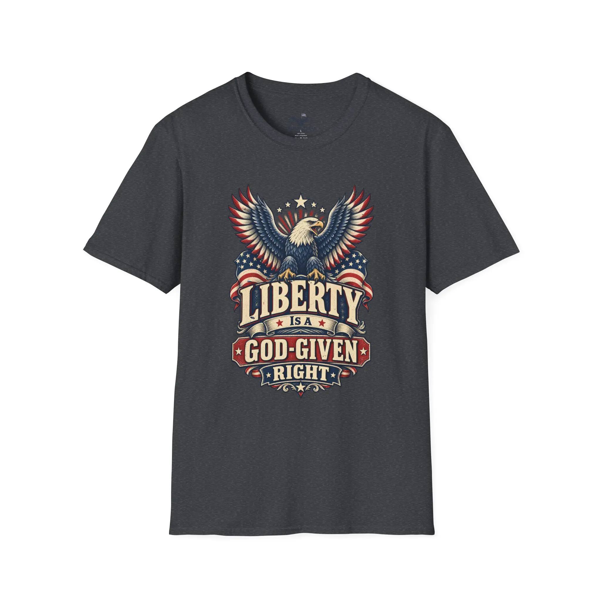 Liberty Is a God-Given Right T-Shirt | Patriotic Eagle Americana Tee - Image 5