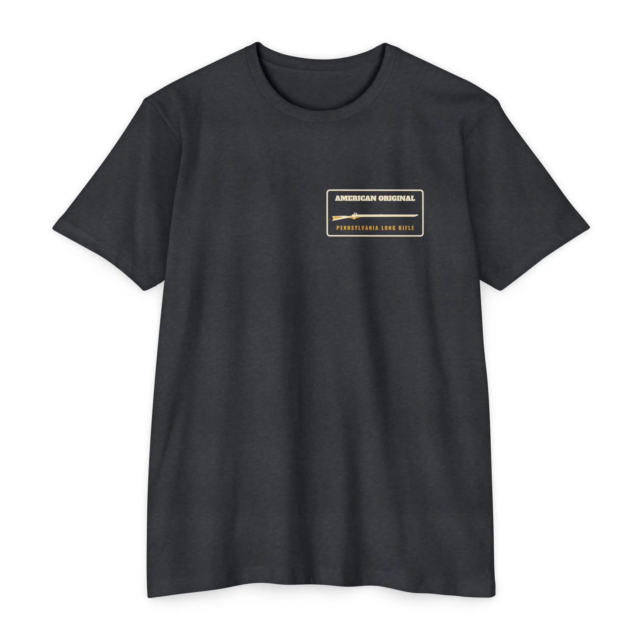 American Original Long Rifle T-Shirt | Pennsylvania Blueprint Front and Back Tee - Image 13