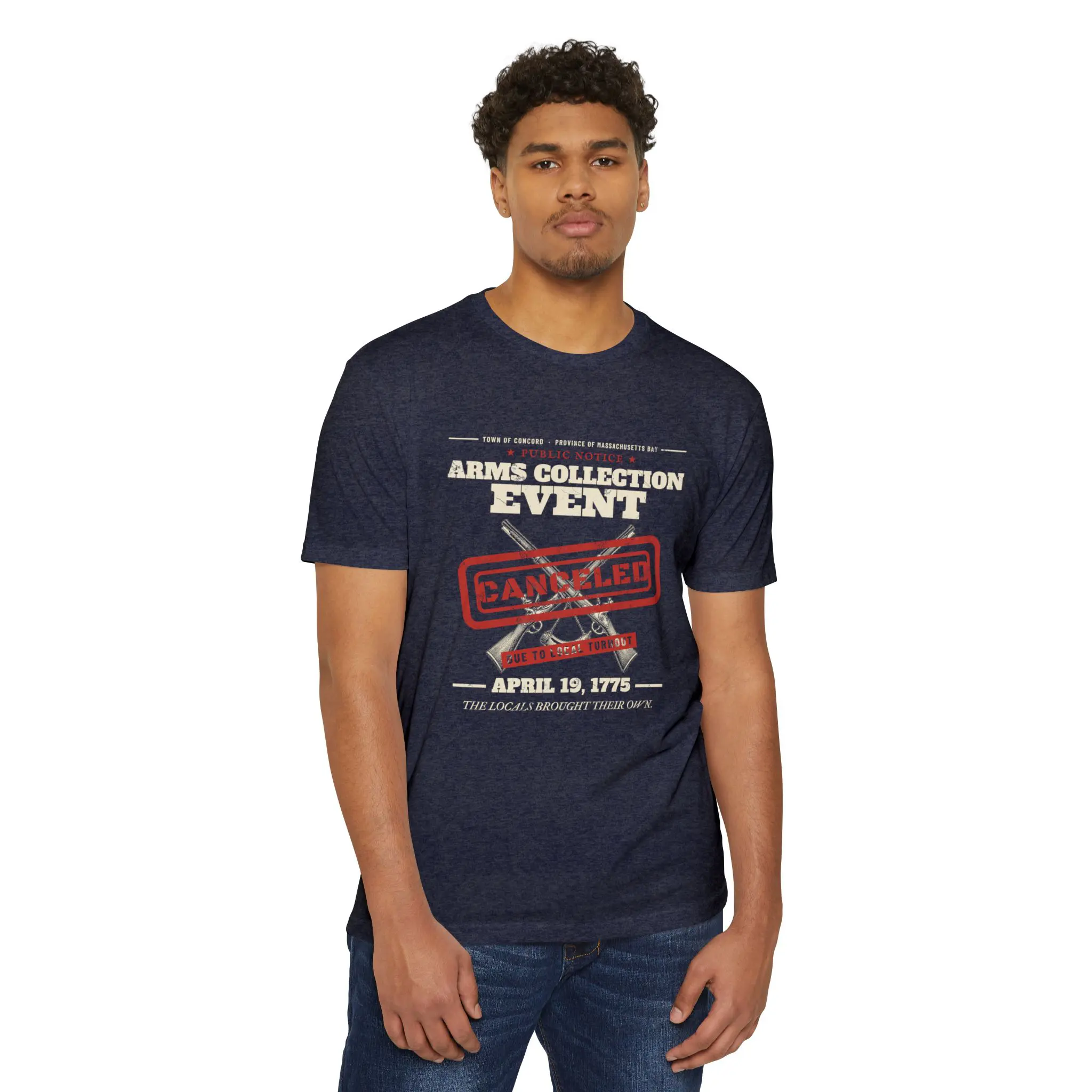 Concord Arms Collection Event T-Shirt | April 19, 1775 Funny Revolutionary War Tee - Image 7