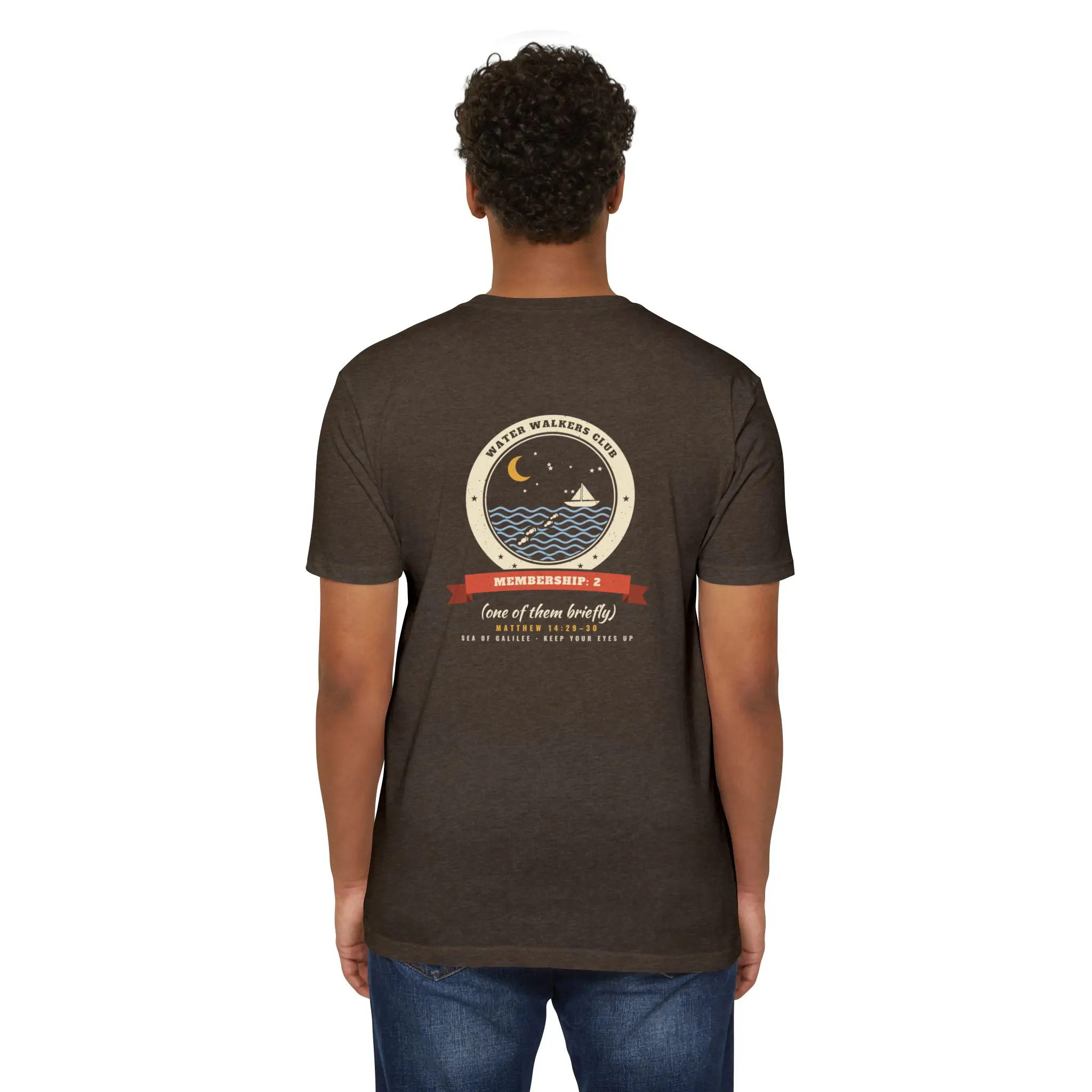 Water Walkers Club T-Shirt | Matthew 14 Front and Back Tee - Image 12