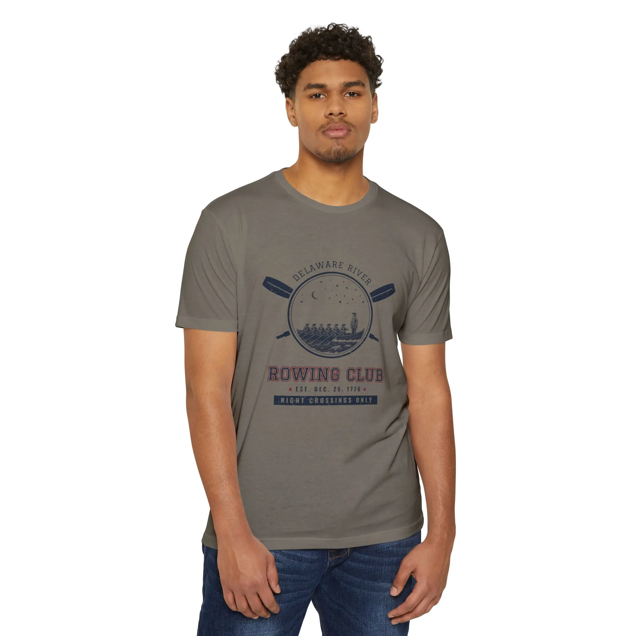Delaware River Rowing Club T-Shirt | Funny Washington Crossing History Tee - Image 3