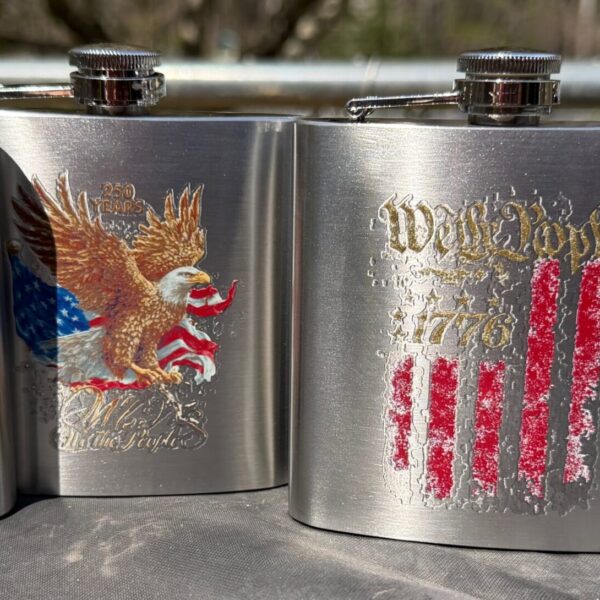 Personalized Stainless Steel Flask – Custom UV Print for Him, Birthday or Anniversary Gift